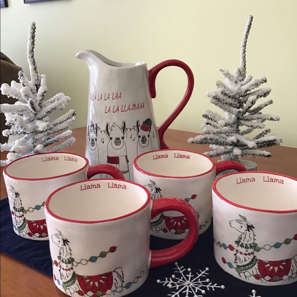🚩Llama Pitcher & 4 Mugs🚩